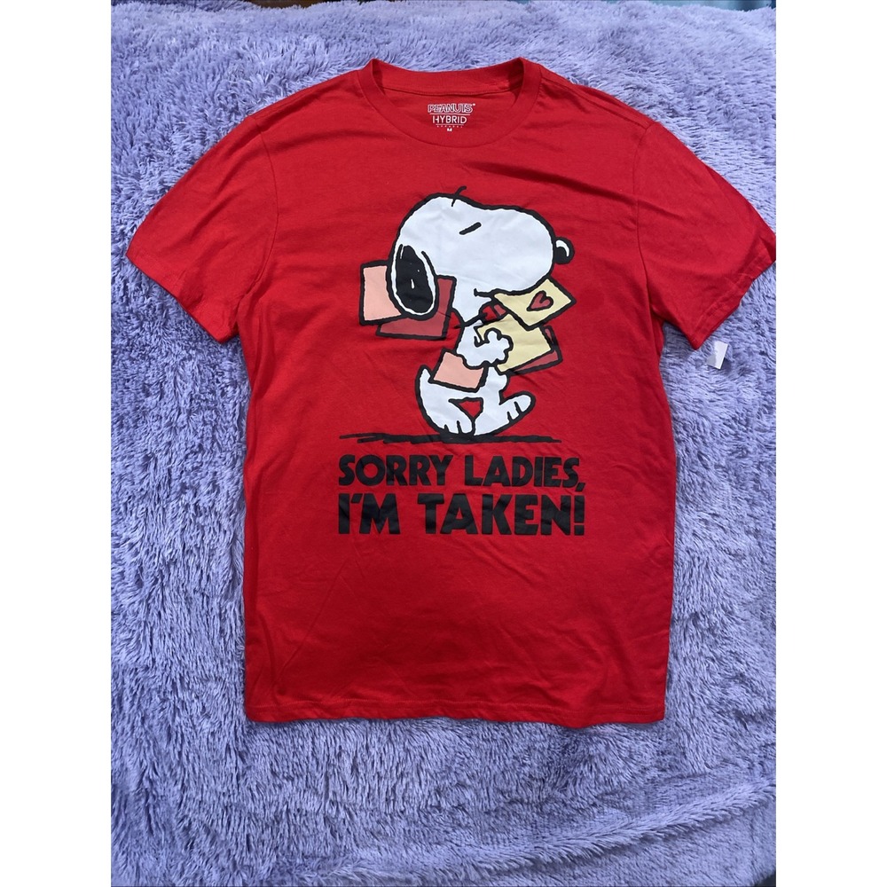 Peanuts Snoopy Valentines Shirt Sorry Ladies , I'm Taken Size Medium